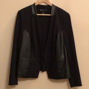 Lane Bryant Blazer with Faux Leather trimming